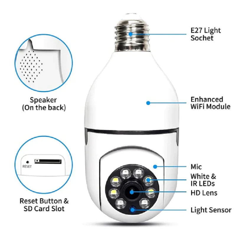 Wireless Wifi Light Bulb Security Camera - Image 7