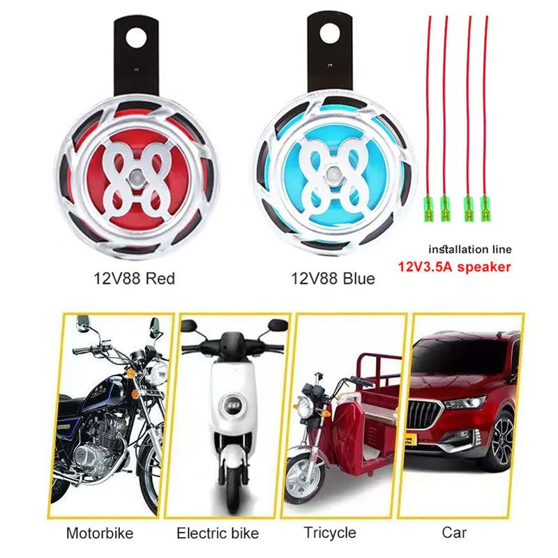 Universal Waterproof Car Snail Horn with Colorful Lights - Image 7