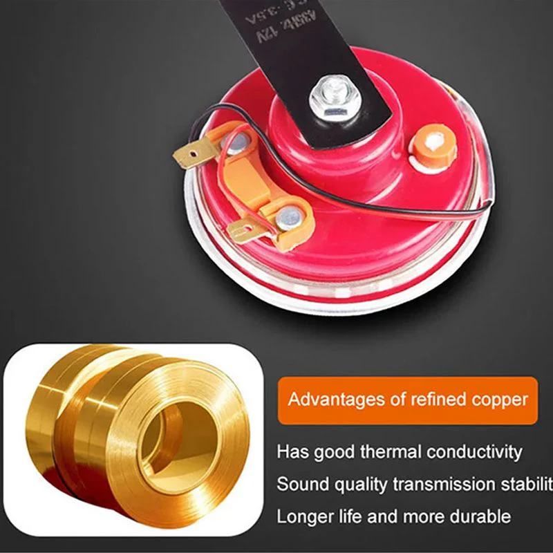 Universal Waterproof Car Snail Horn with Colorful Lights - Image 9