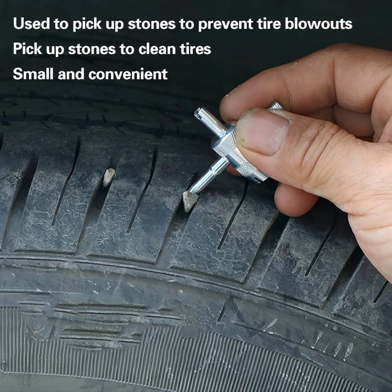 5PCS 4-Way Tyre Valve Removal Tool for Car - Image 6