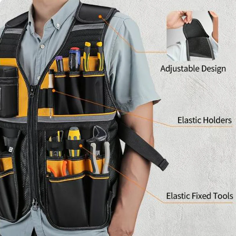 ⏰Adjustable Lightweight Construction Work Tool Vest