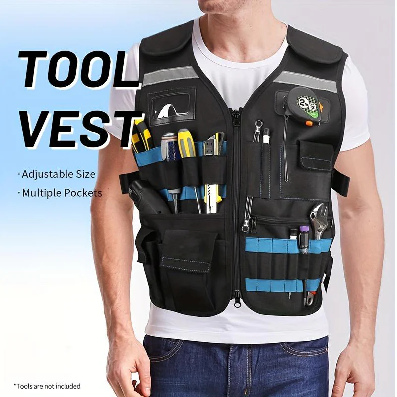 ⏰Adjustable Lightweight Construction Work Tool Vest - Image 6