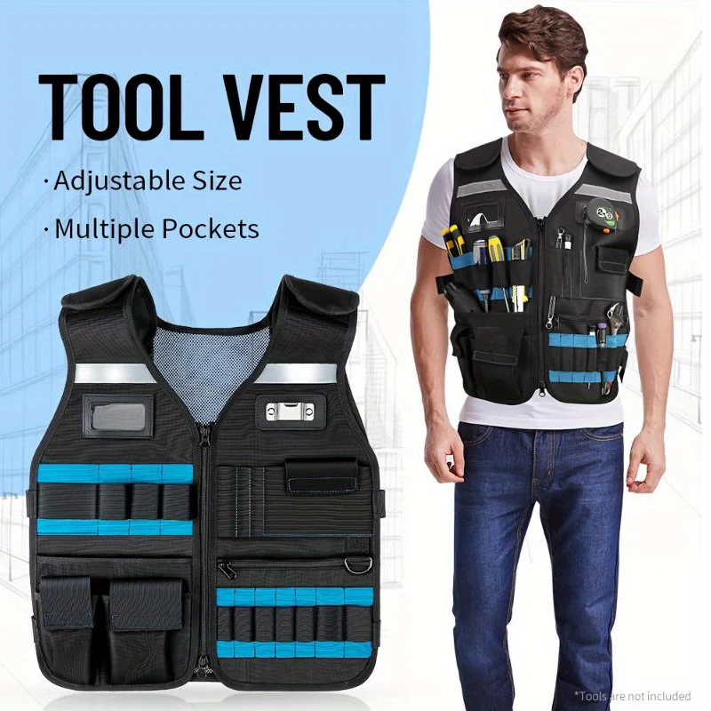 ⏰Adjustable Lightweight Construction Work Tool Vest - Image 7
